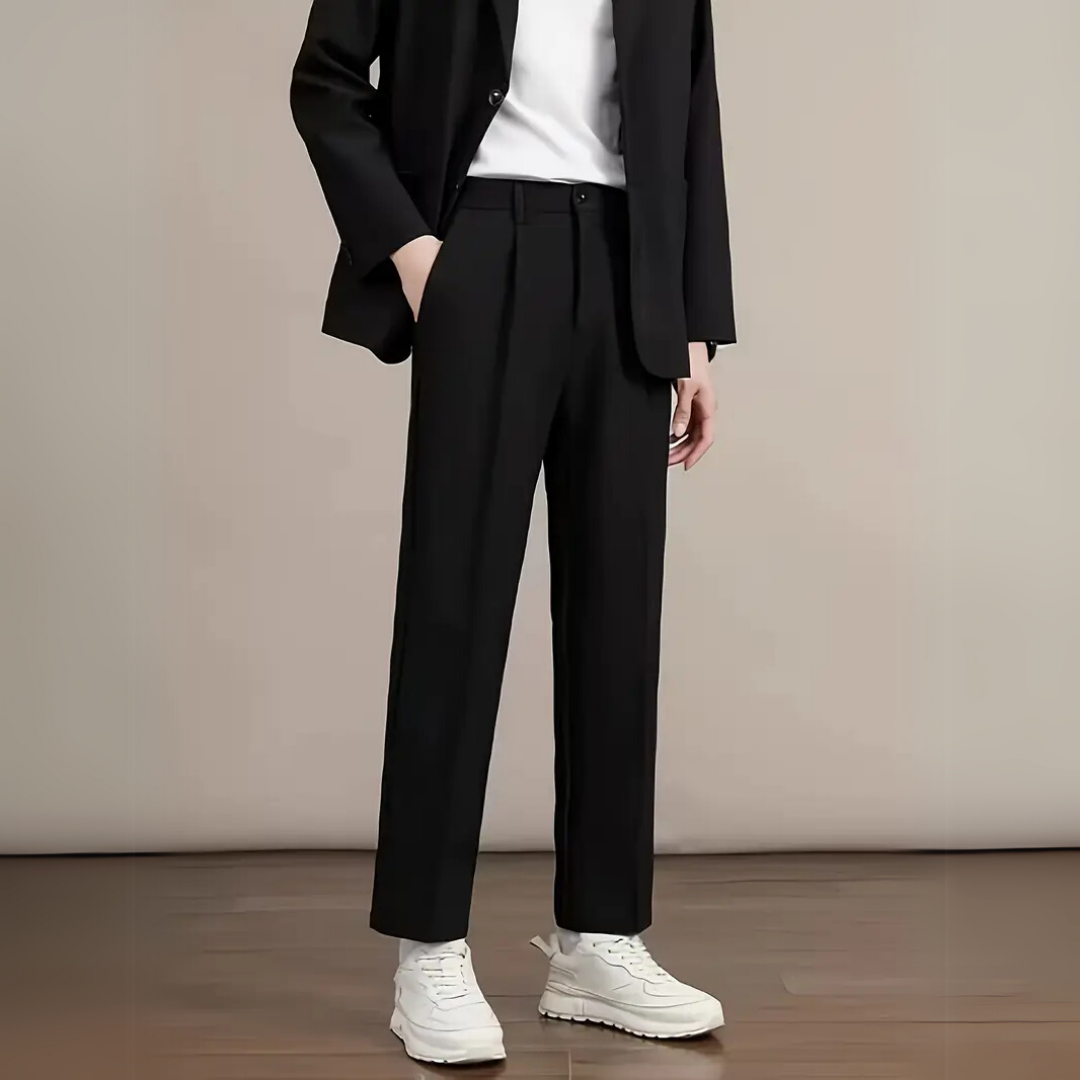 AARON | KLASSIEKE ZWARTE BROEK