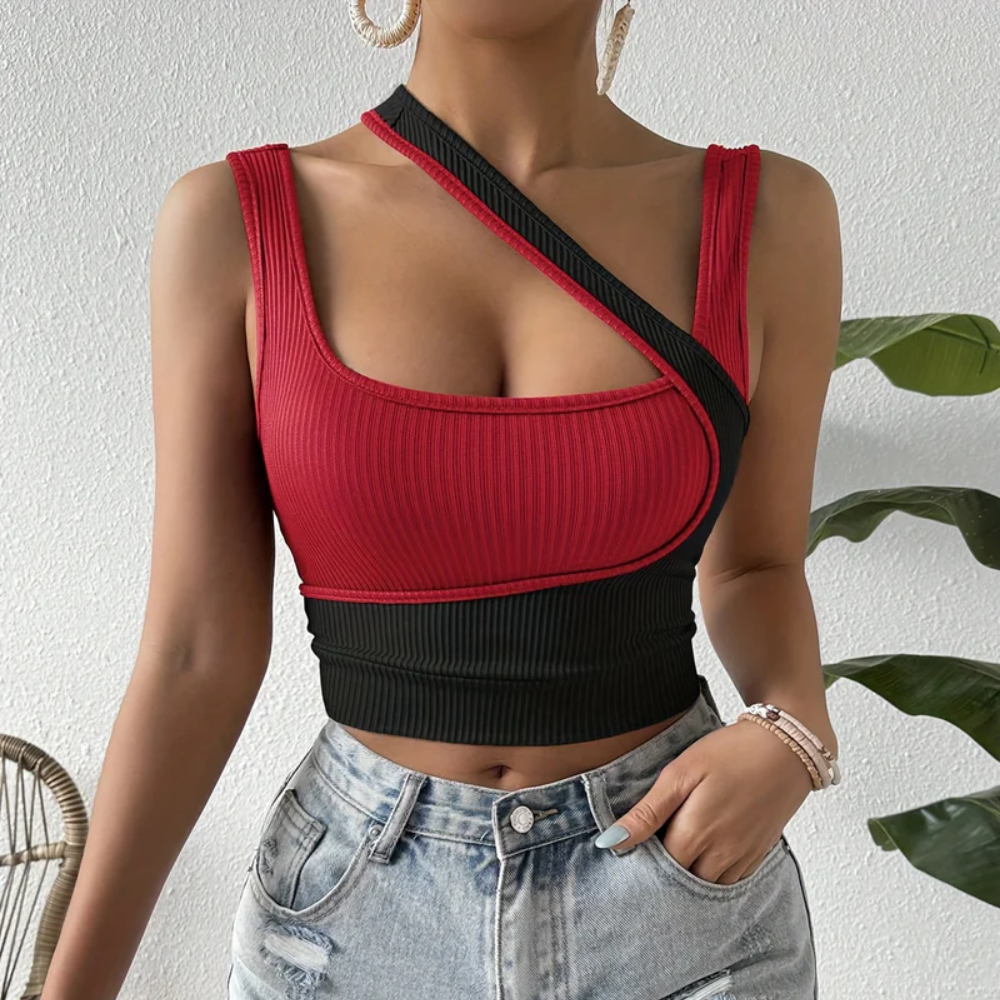 ALEXA | ASYMMETRISCHE CROSS-BACK TOP