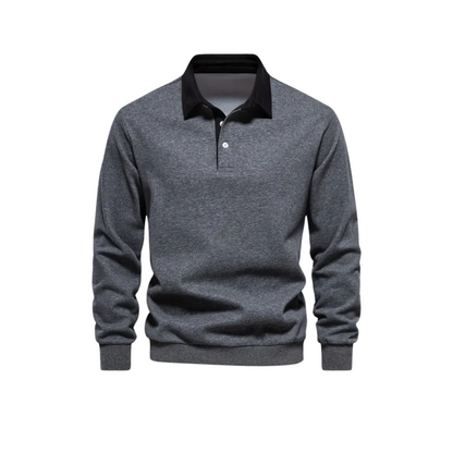 MALCOLM | KLASSIEKE POLO SWEATSHIRT