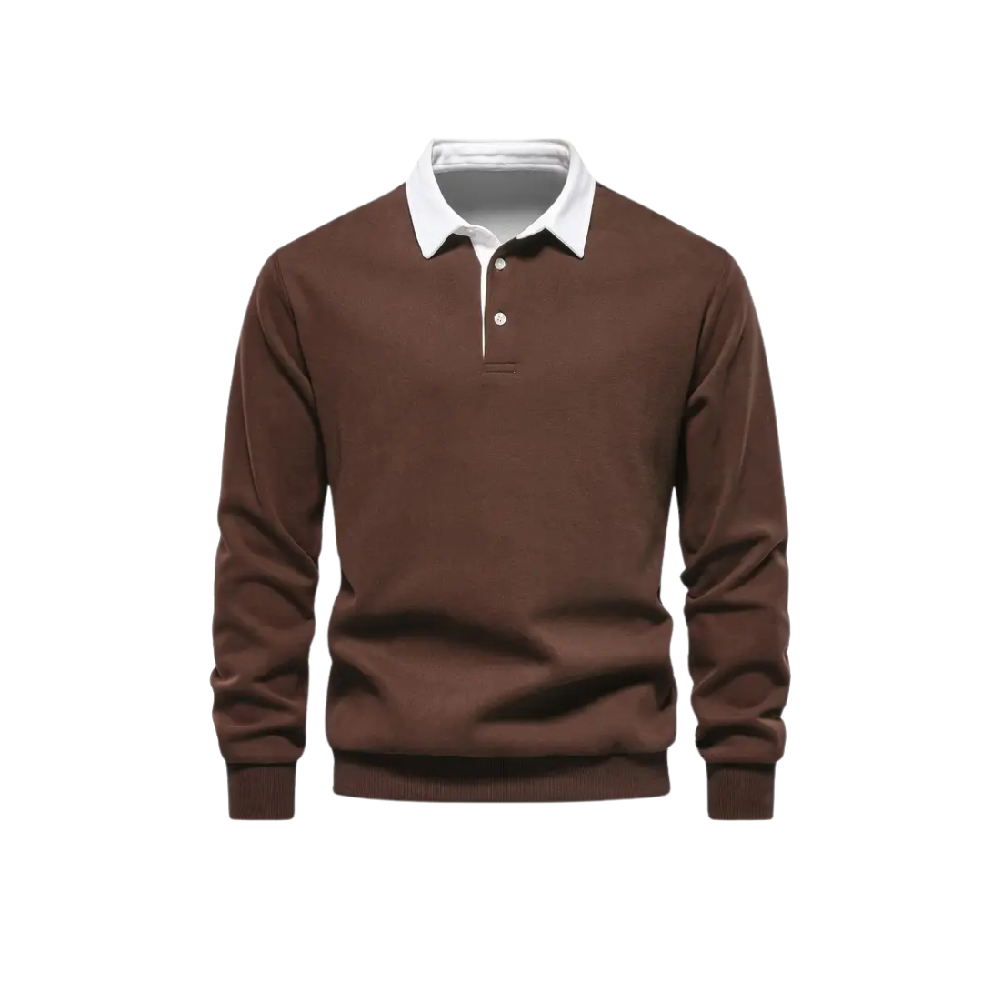 MALCOLM | KLASSIEKE POLO SWEATSHIRT