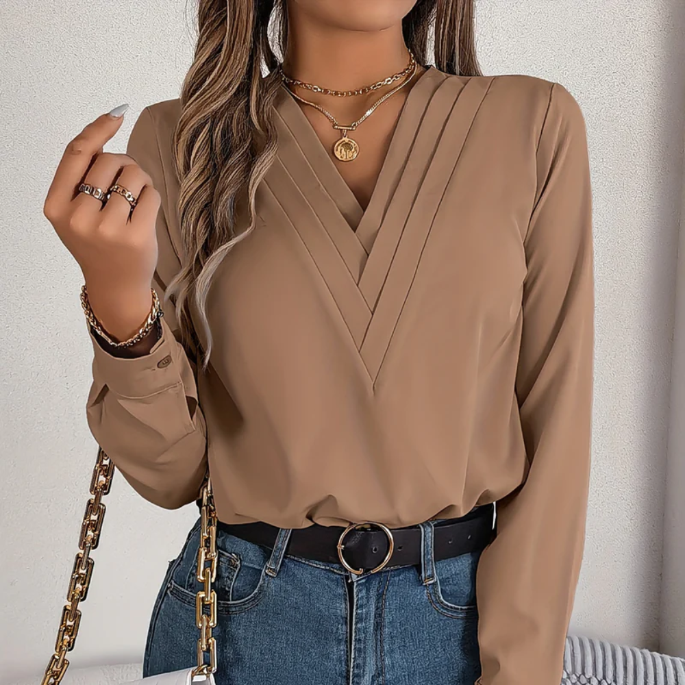YSABEL | CHIQUE BLOUSE MET V-HALS