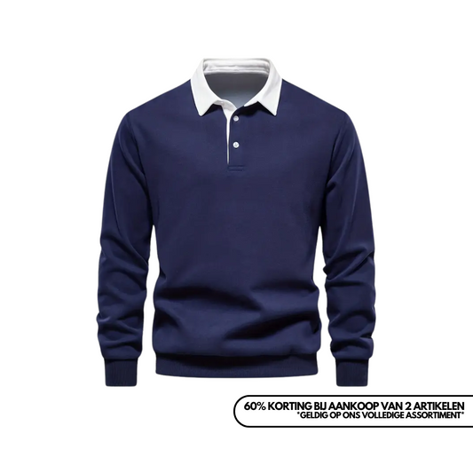 MALCOLM | KLASSIEKE POLO SWEATSHIRT