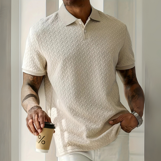 CALEB |  LUXE GEBREIDE POLO SHIRT