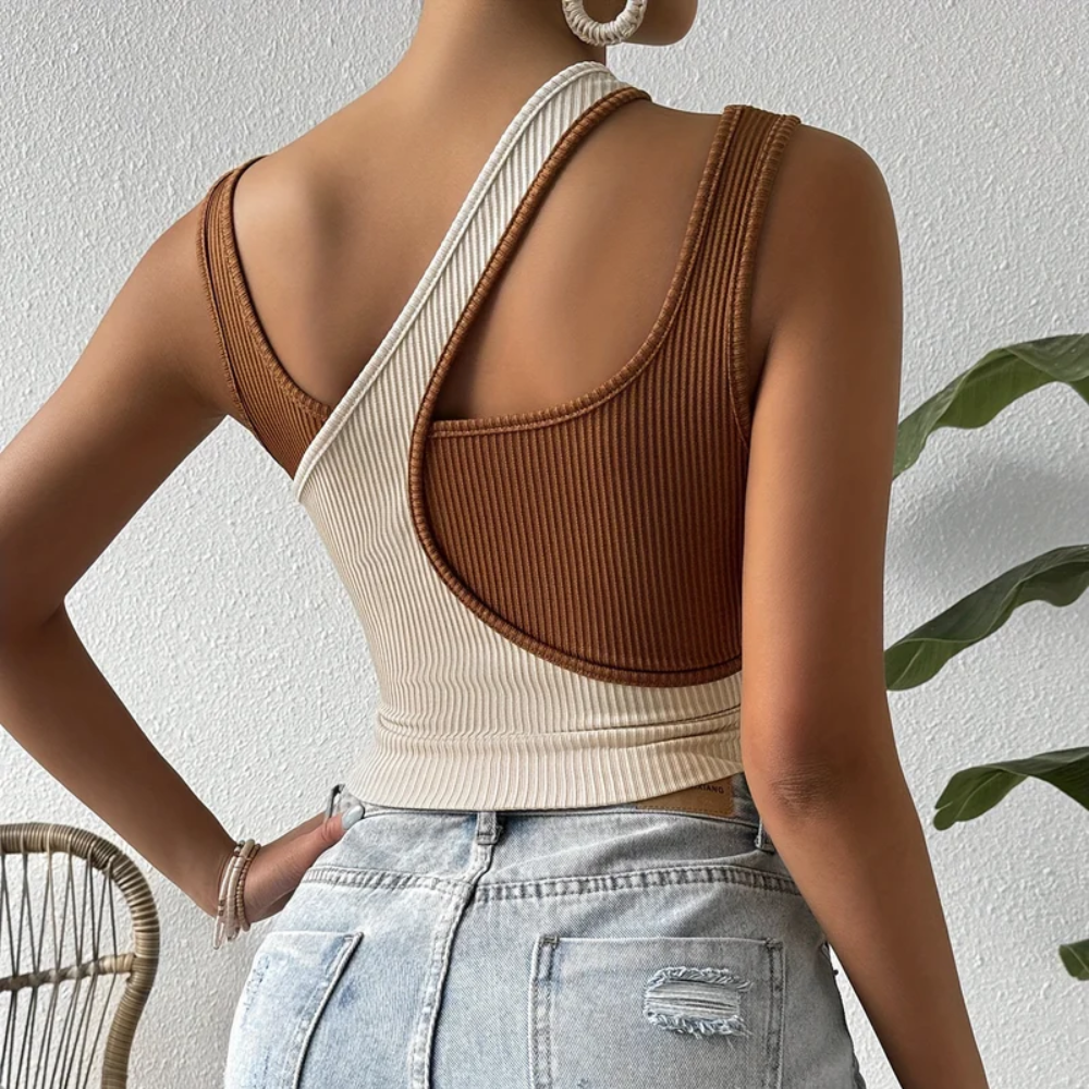 ALEXA | ASYMMETRISCHE CROSS-BACK TOP