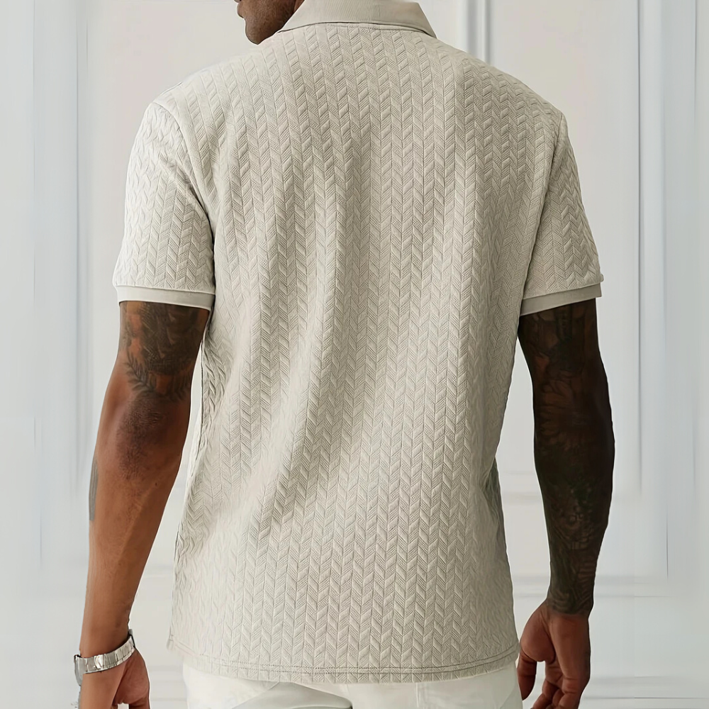 CALEB |  LUXE GEBREIDE POLO SHIRT