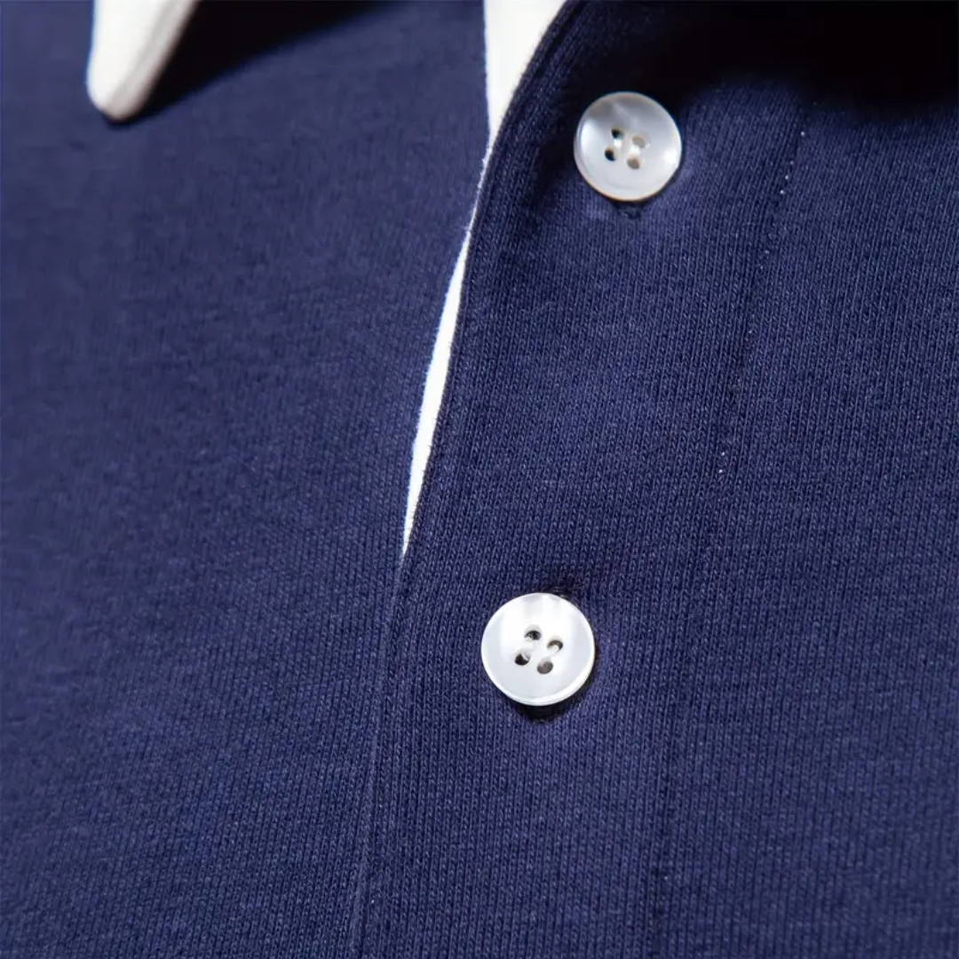MALCOLM | KLASSIEKE POLO SWEATSHIRT