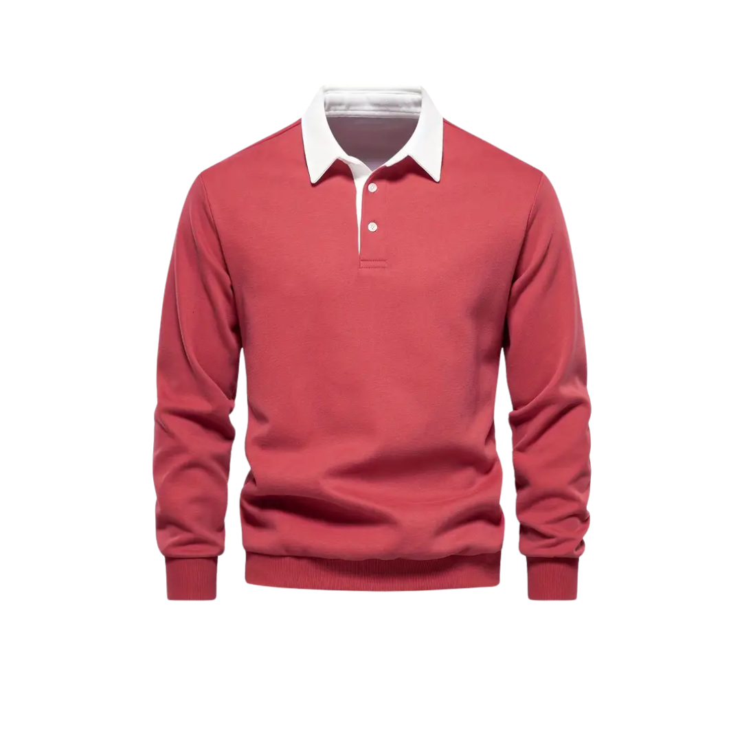 MALCOLM | KLASSIEKE POLO SWEATSHIRT