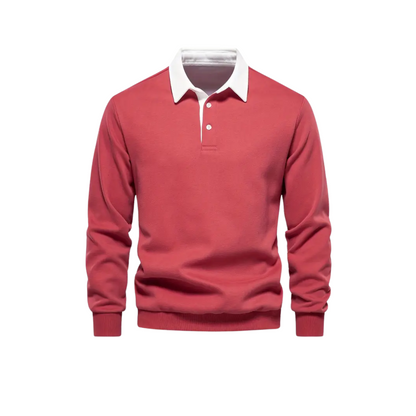 MALCOLM | KLASSIEKE POLO SWEATSHIRT