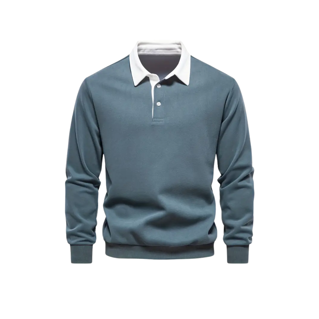 MALCOLM | KLASSIEKE POLO SWEATSHIRT