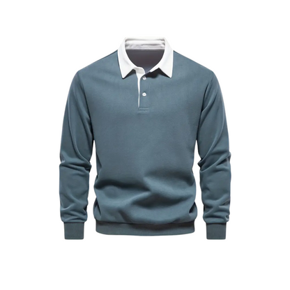 MALCOLM | KLASSIEKE POLO SWEATSHIRT