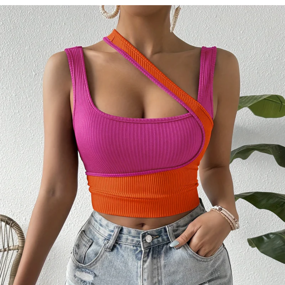 ALEXA | ASYMMETRISCHE CROSS-BACK TOP