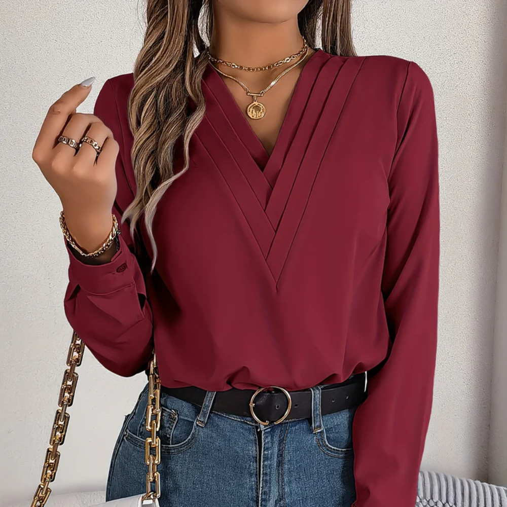 YSABEL | CHIQUE BLOUSE MET V-HALS
