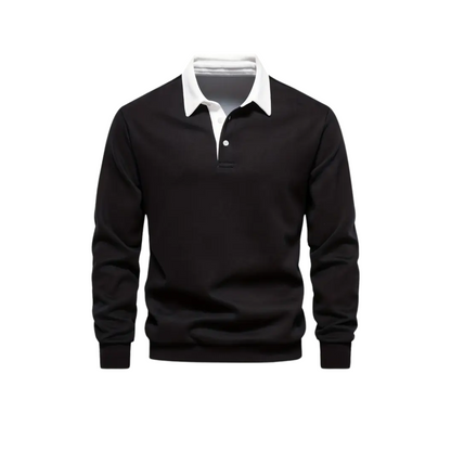 MALCOLM | KLASSIEKE POLO SWEATSHIRT