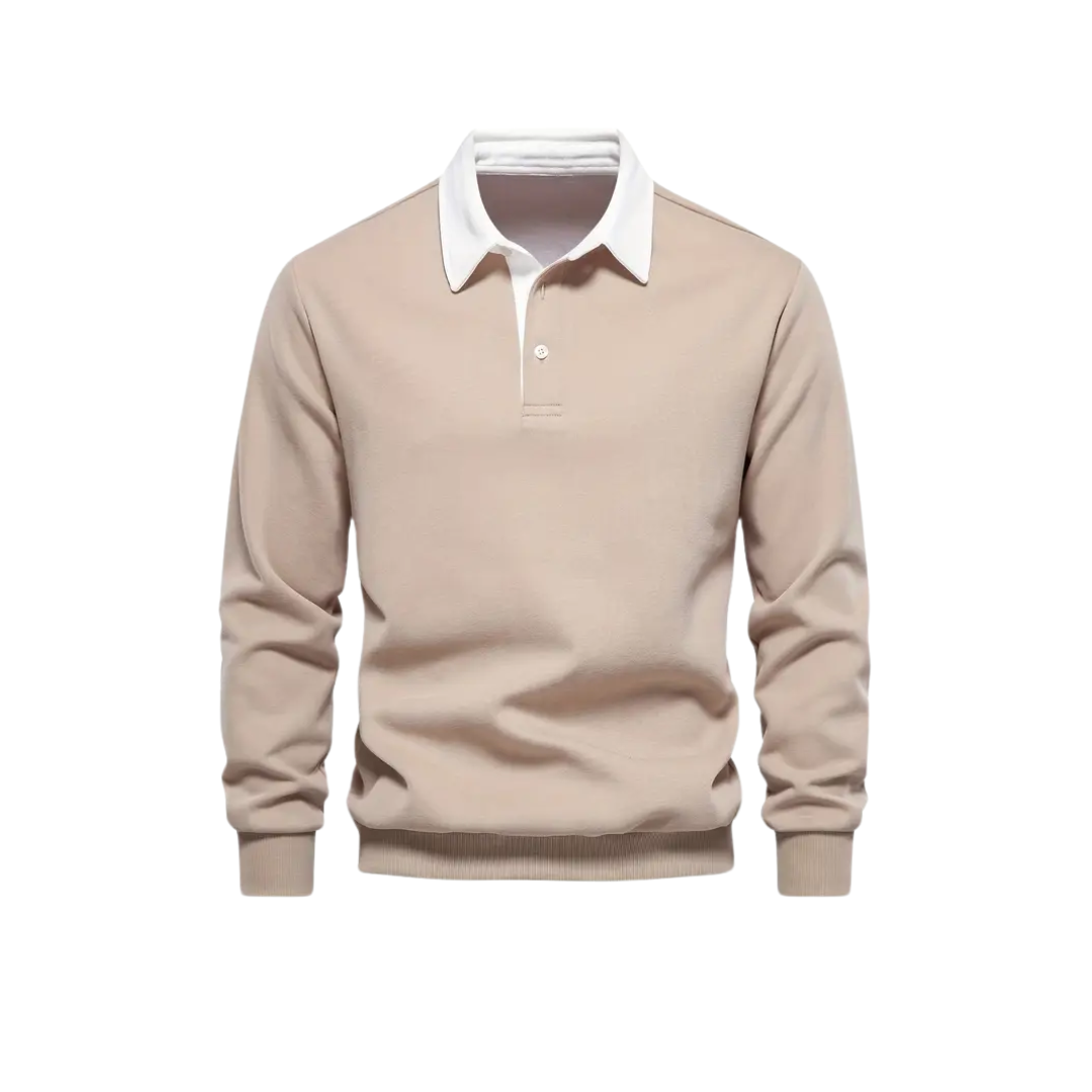 MALCOLM | KLASSIEKE POLO SWEATSHIRT