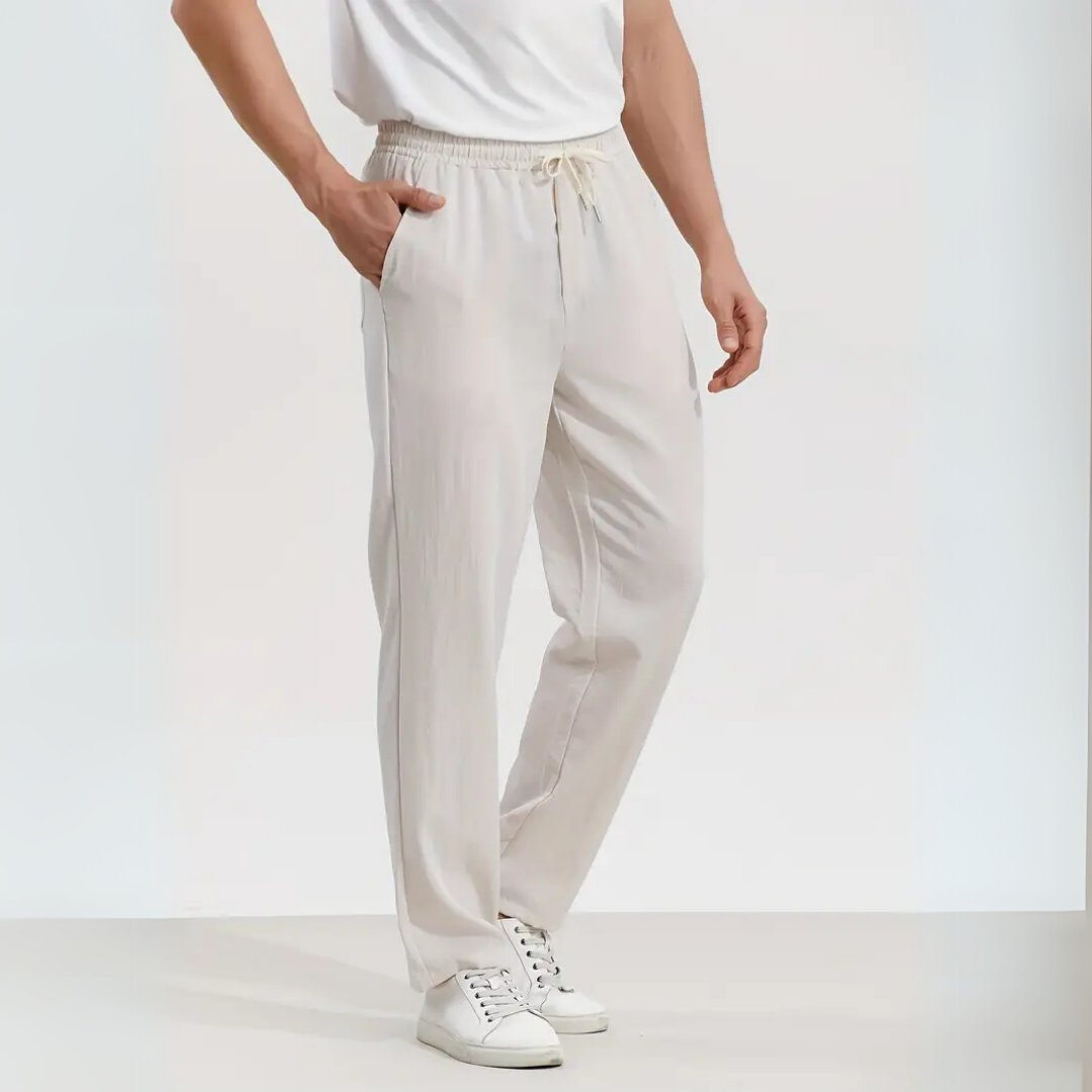 ALESSIO | WITTE STRECH PANTALON