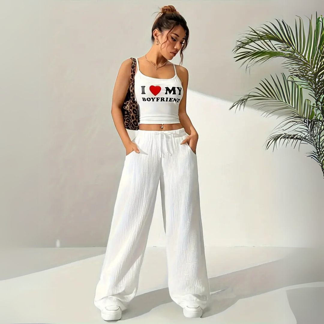 ANIEK | WITTE WIJDE BROEK