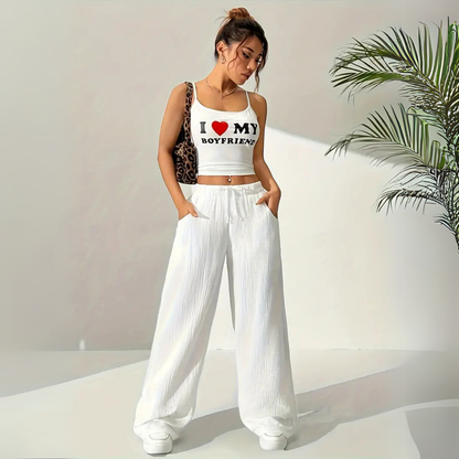 ANIEK | WITTE WIJDE BROEK